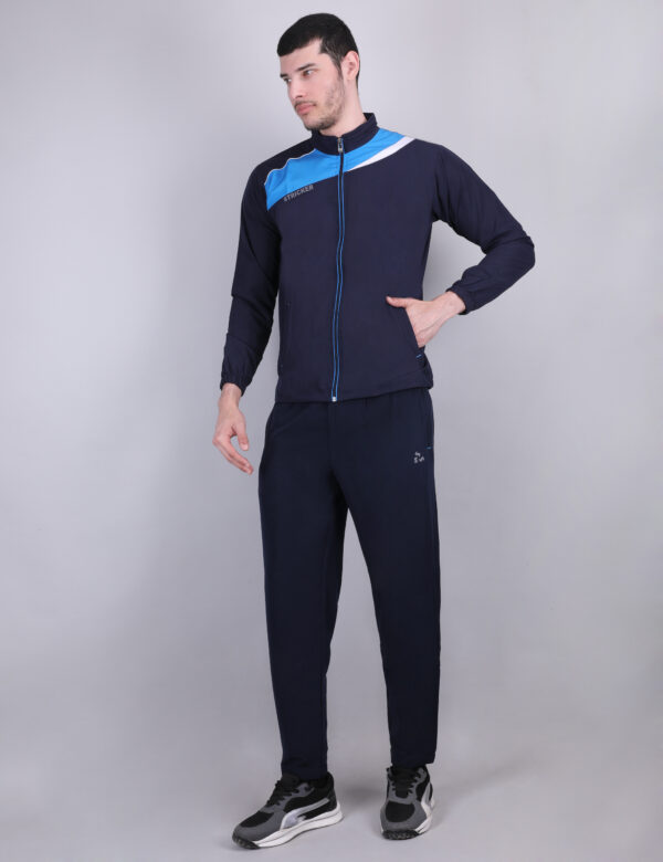 Men Solid Slim Fit Tracksuits with ELASTO LITE - Blue Color - Image 2