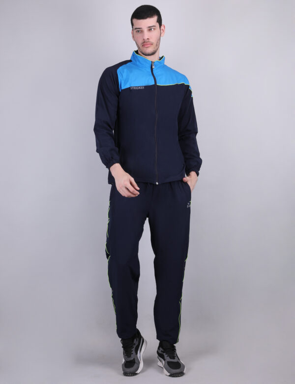 Stricker Men's Athletic Gym Running Sports Track Suit - Blue Color - Image 6