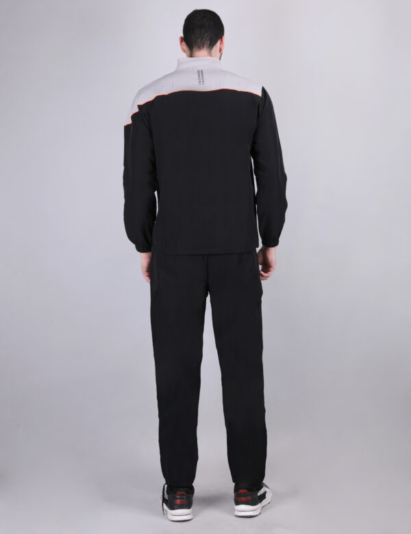 Men Solid Slim Fit Mock Tracksuits with DURACOOL+ Black Color - Image 2