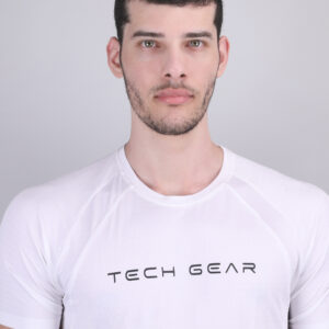 Men Solid Slim Fit Crew Neck T-shirt with COTFLEX - White Color